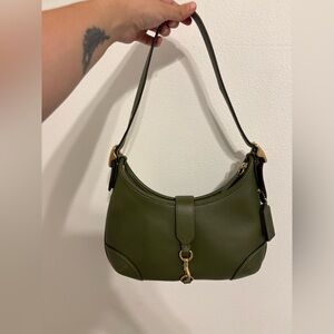 Coach Hamptons Hobo Shoulder Bag Brass/Olive Color